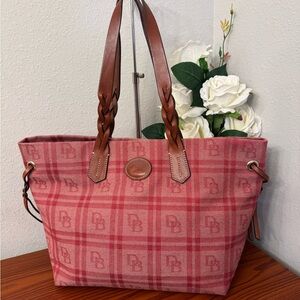 Dooney & Bourke Pink and Brown Tote